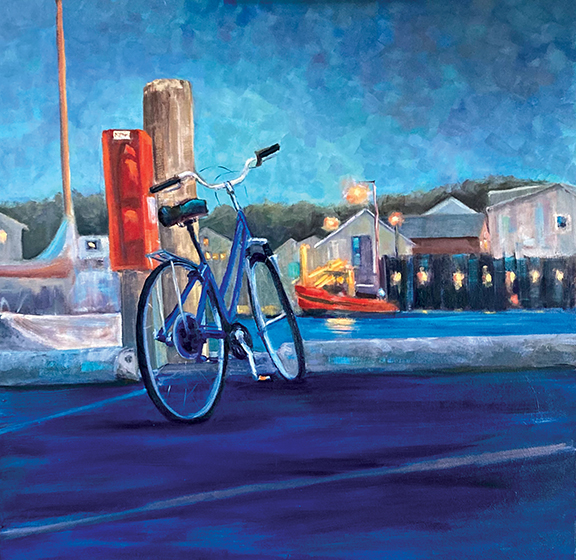 <em>Blue Bike</em><span>oil on canvas</span><span>30 x 30</span><span>Sold</span>