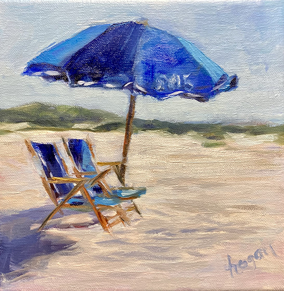 <em>Blue Umbrella</em><span>oil on canvas</span><span>6 x 6</span><span>Sold</span>