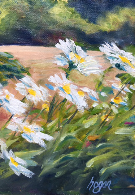 <em>Dancing Daisies</em><span>oil on canvas</span><span>5 x 7</span><span>$125</span>