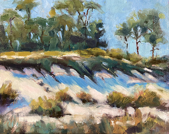 <em>Dune Shadows</em><span>oil on canvas</span><span>9 x 12</span><span>Sold</span>